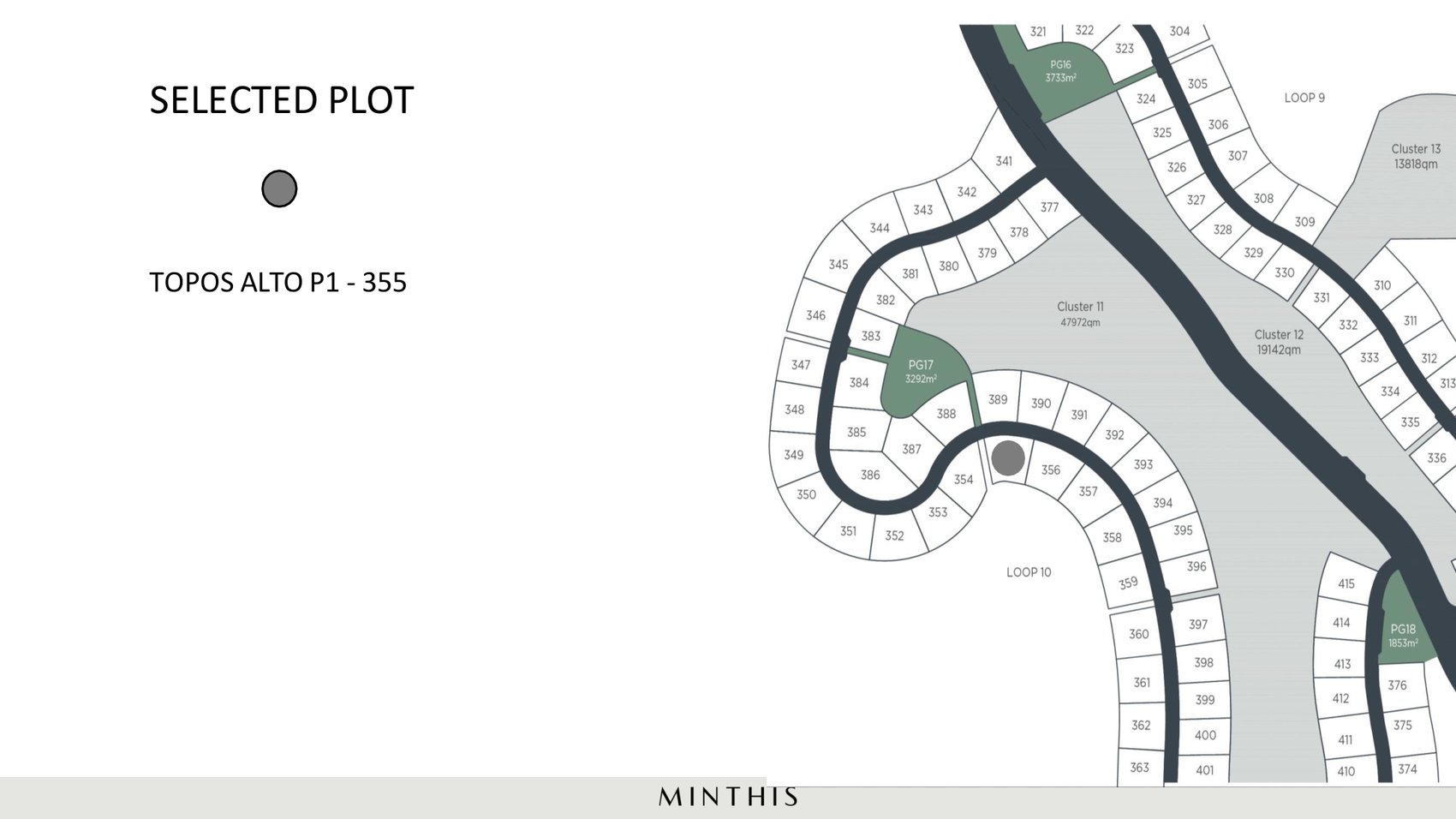 Plot P1-355 within the resort masterplan