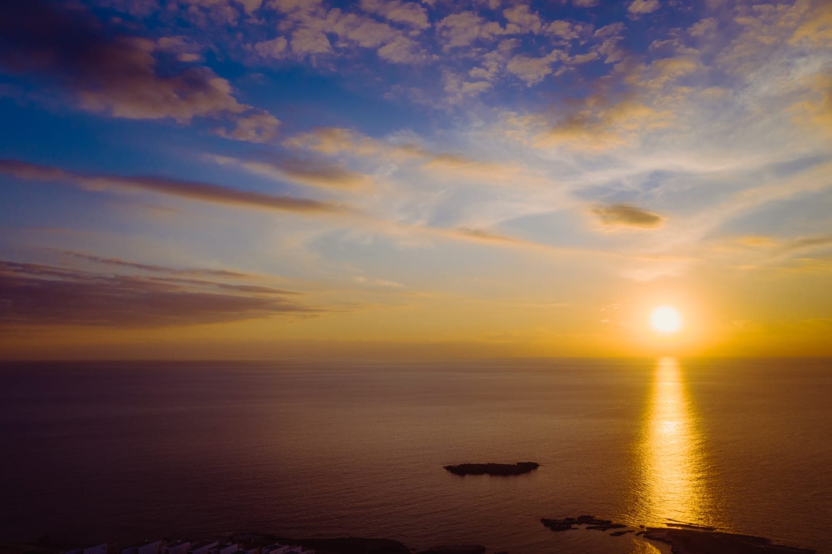 Sunset over the sea
